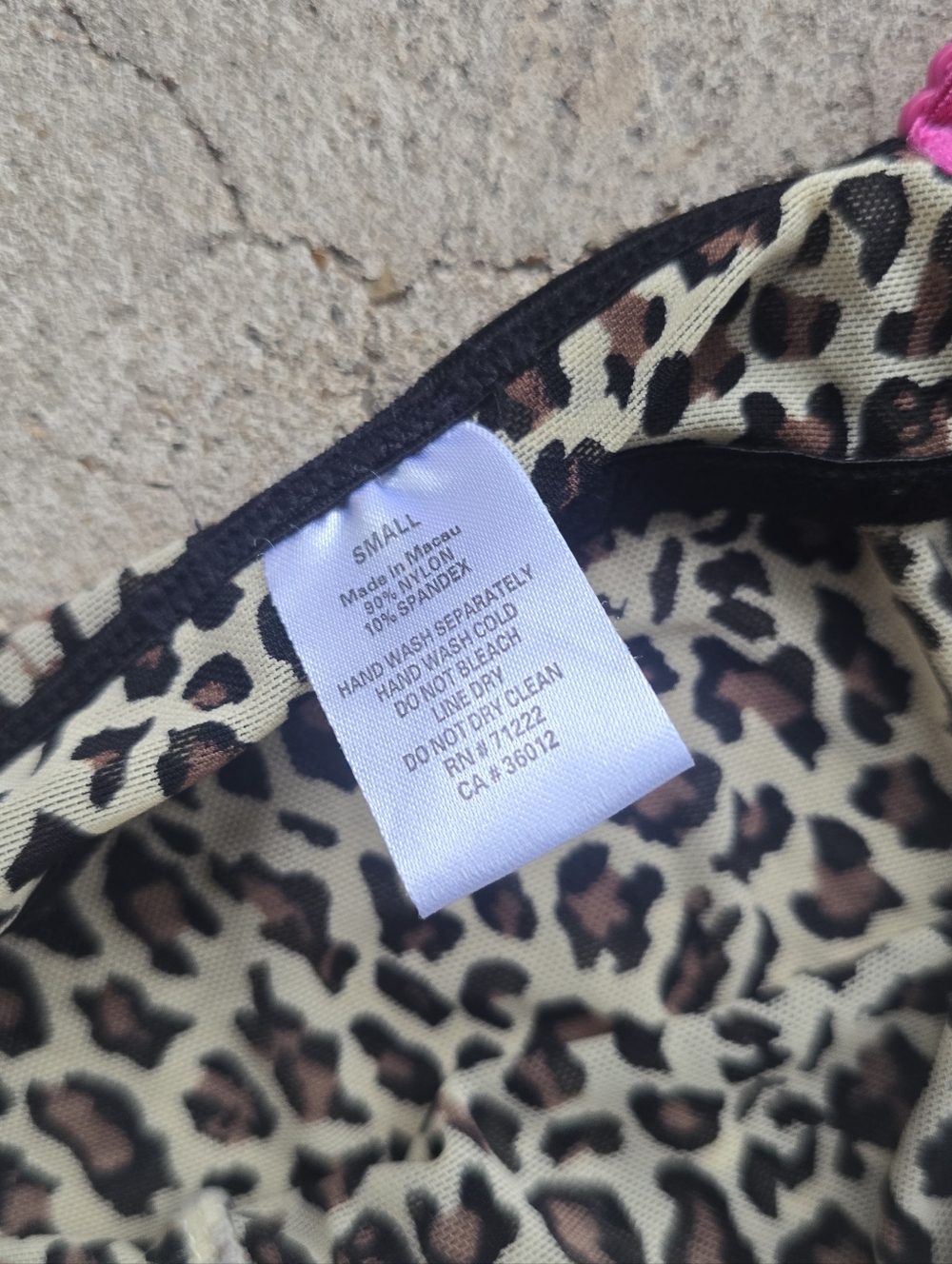 vtg y2k leopard mesh cxnty lingerie - Picture 3 of 3